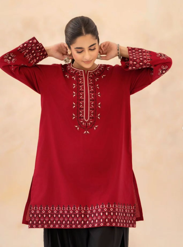 Afreen 2 Piece Embroidered Shirt with Embroidered Trouser – Shai Noor - Shai Noor
