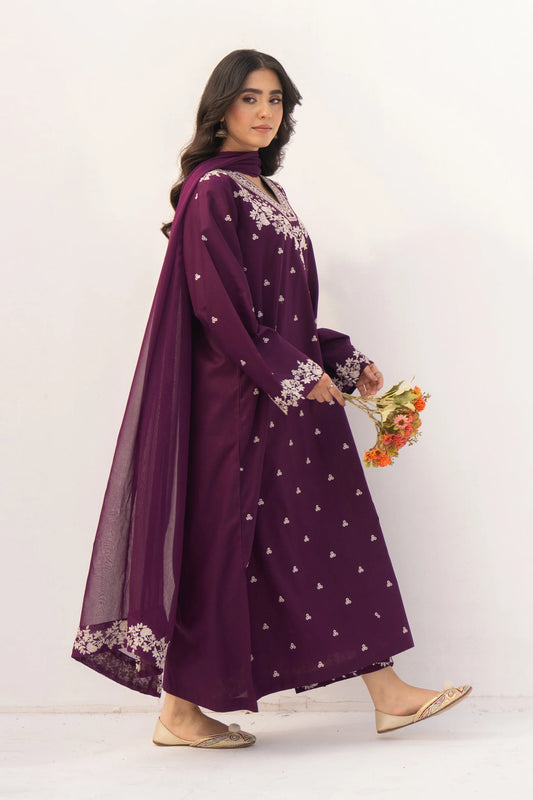 Shai Noor Amber 3 Piece Embroidered Lawn Suit for Women