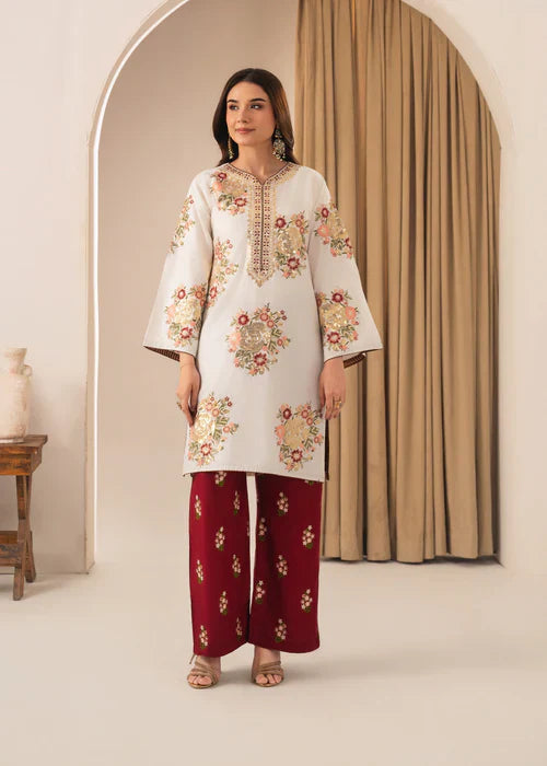 Alaya 2 Piece Embroidered Lawn Shirt and Trouser Front View by Shai Noor Pakistan